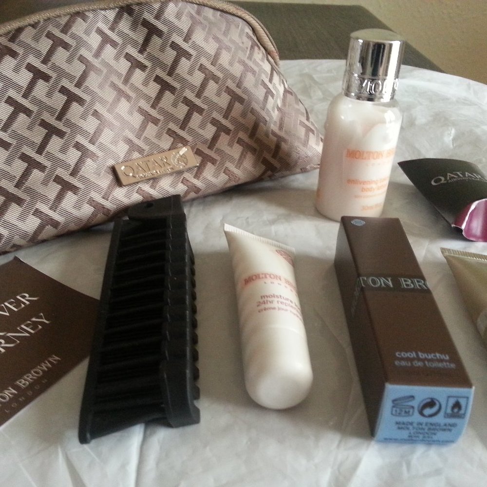 - Qatar in flight amenity kit molton brown products